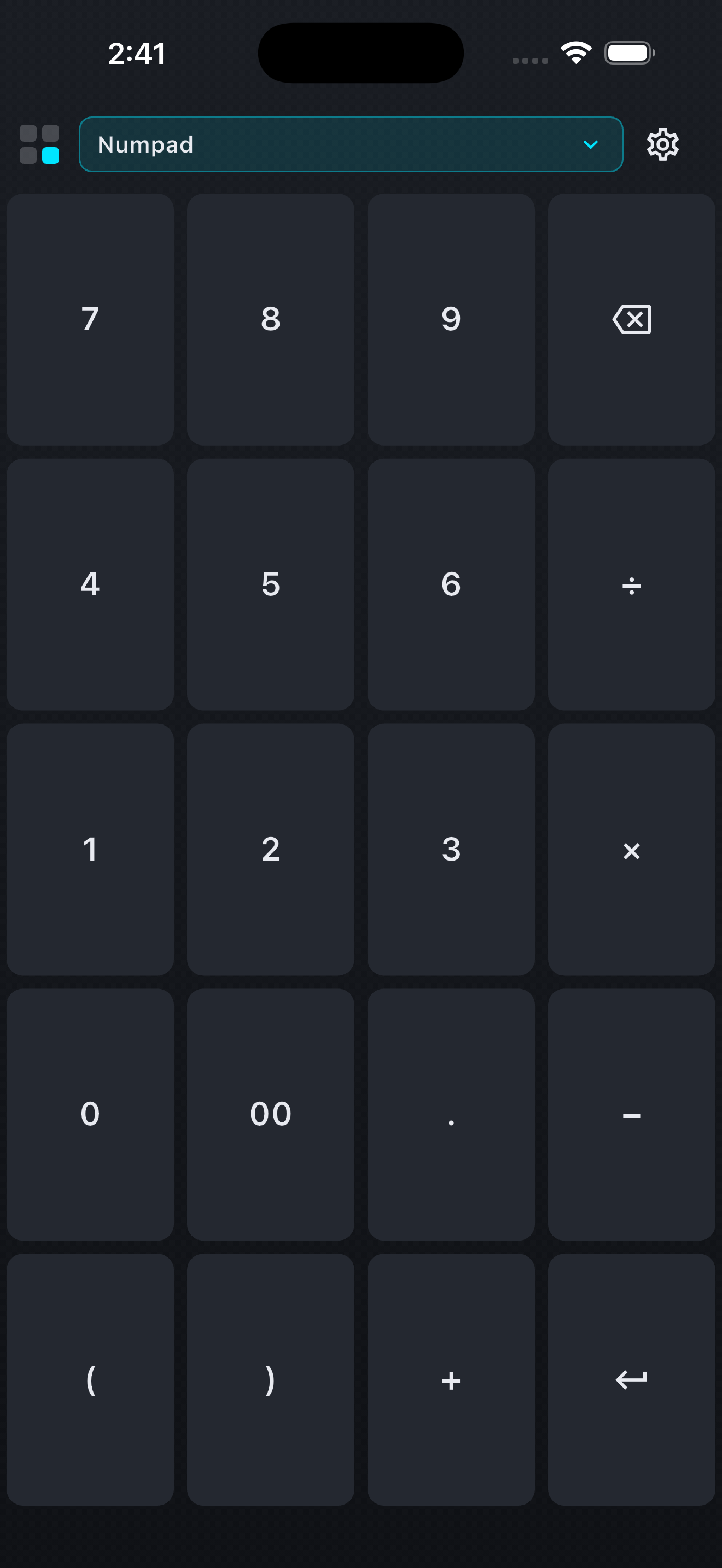DeckPad numpad layer running on a phone
